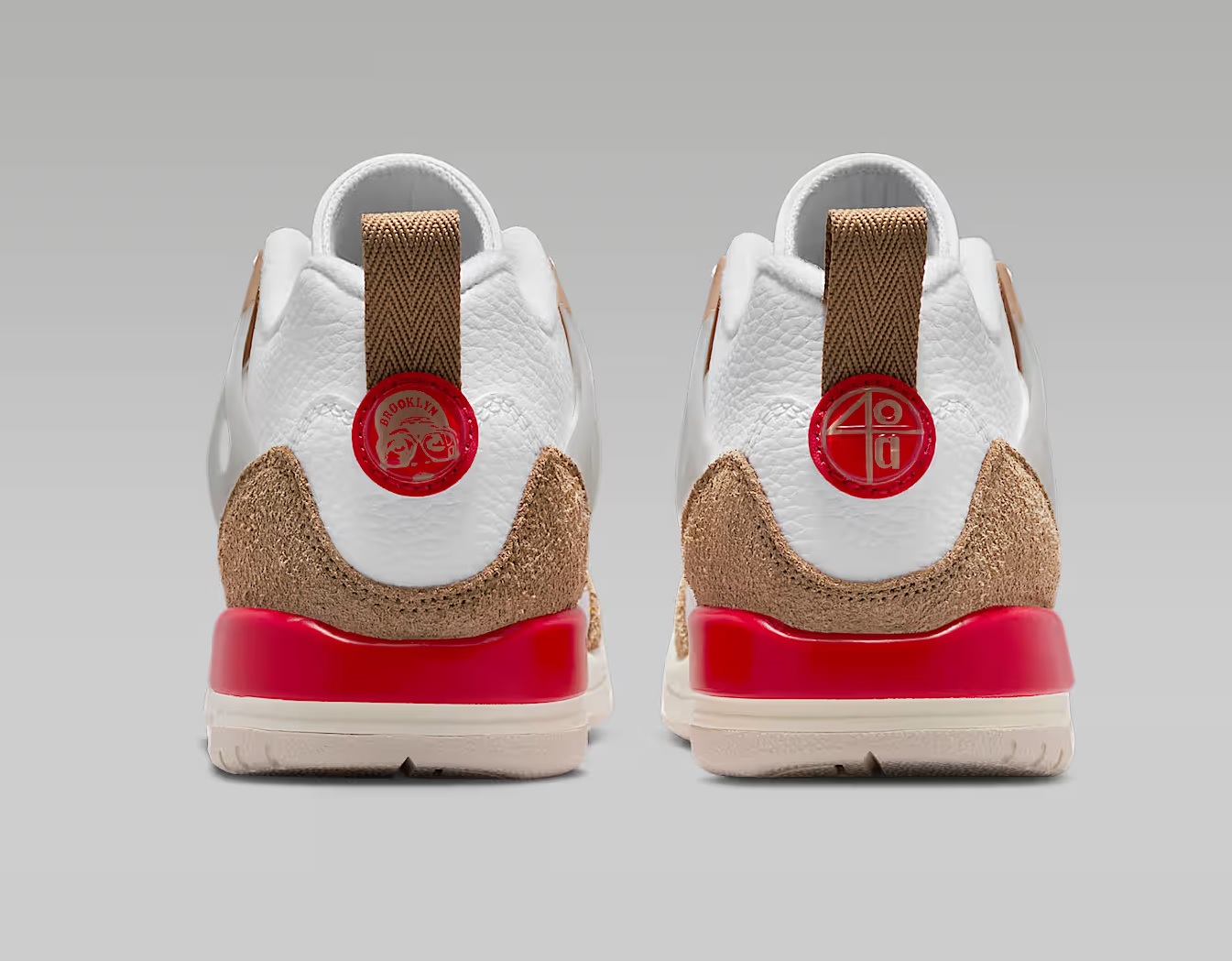 Tenis Jordan Spizike Low Blanco/cafe/rojo Niños Tallas #22.5 al #25