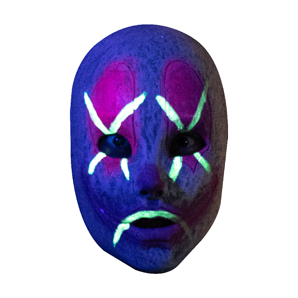 Máscara De Payaso Rebel Pink efecto Neon Ghoulish Productions Disfraz Halloween