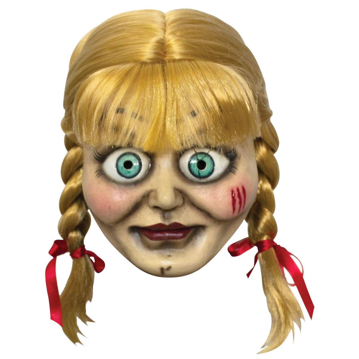Máscara De Annabelle Licencia Oficial Warner Bros – El Conjuro, Disfraz Halloween.