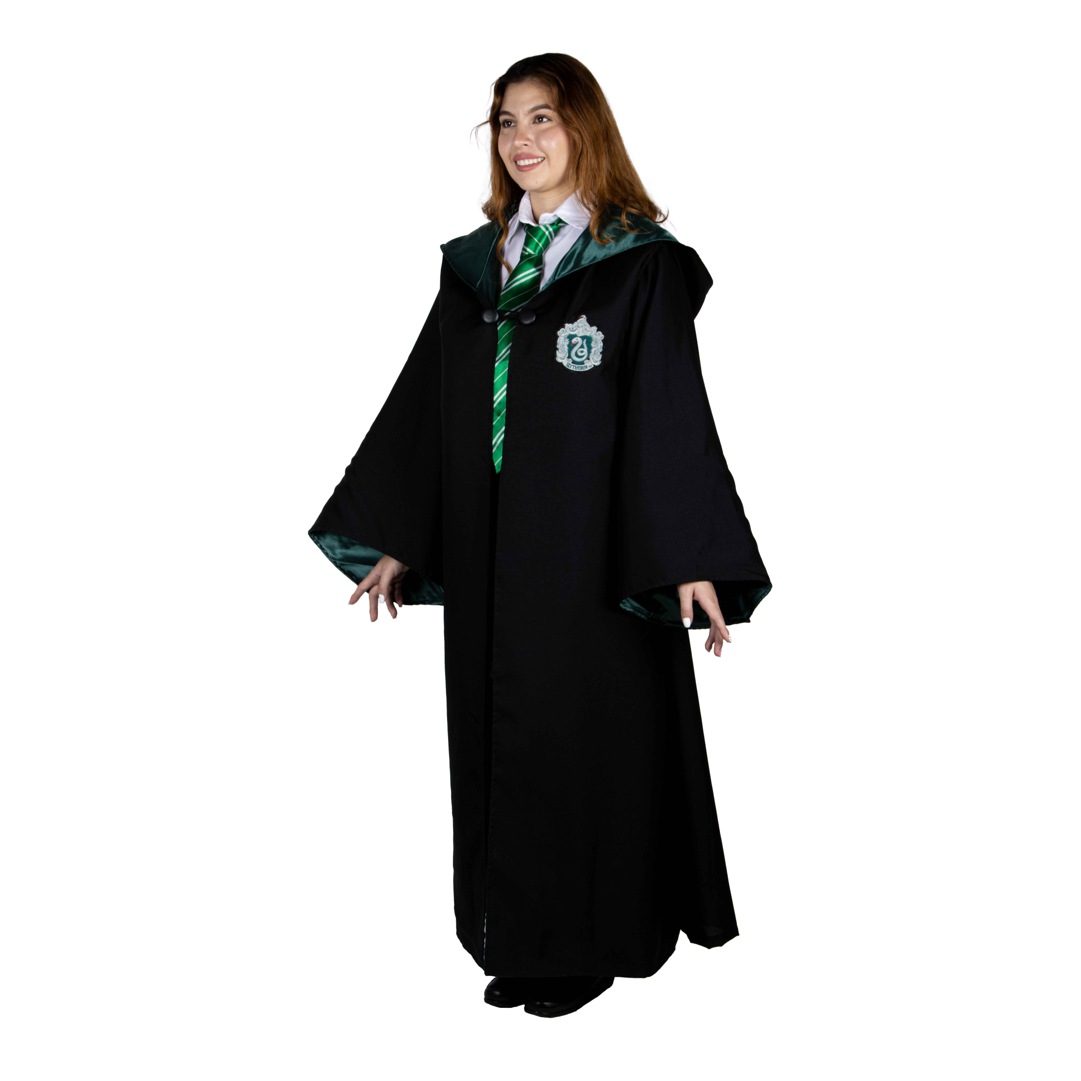 Capa De Harry Potter Slytherin Para Mujer Disfraz Mujer Capa Slytherin Uniforme De Harry Potter - Disfraces Halloween
