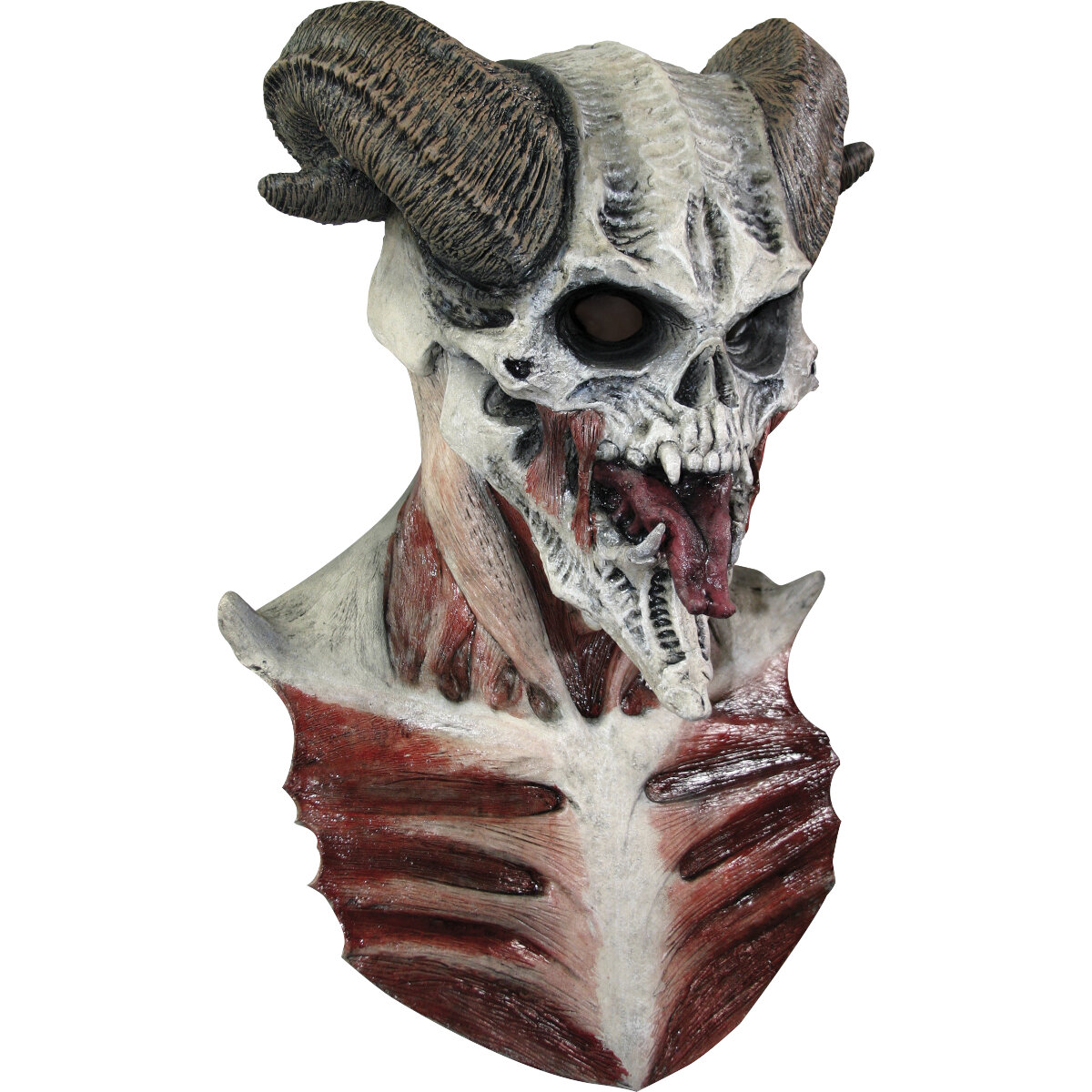Máscara De Esqueleto Demonio Devil Skull Ghoulish Productions, Disfraz Halloween de Terror. 