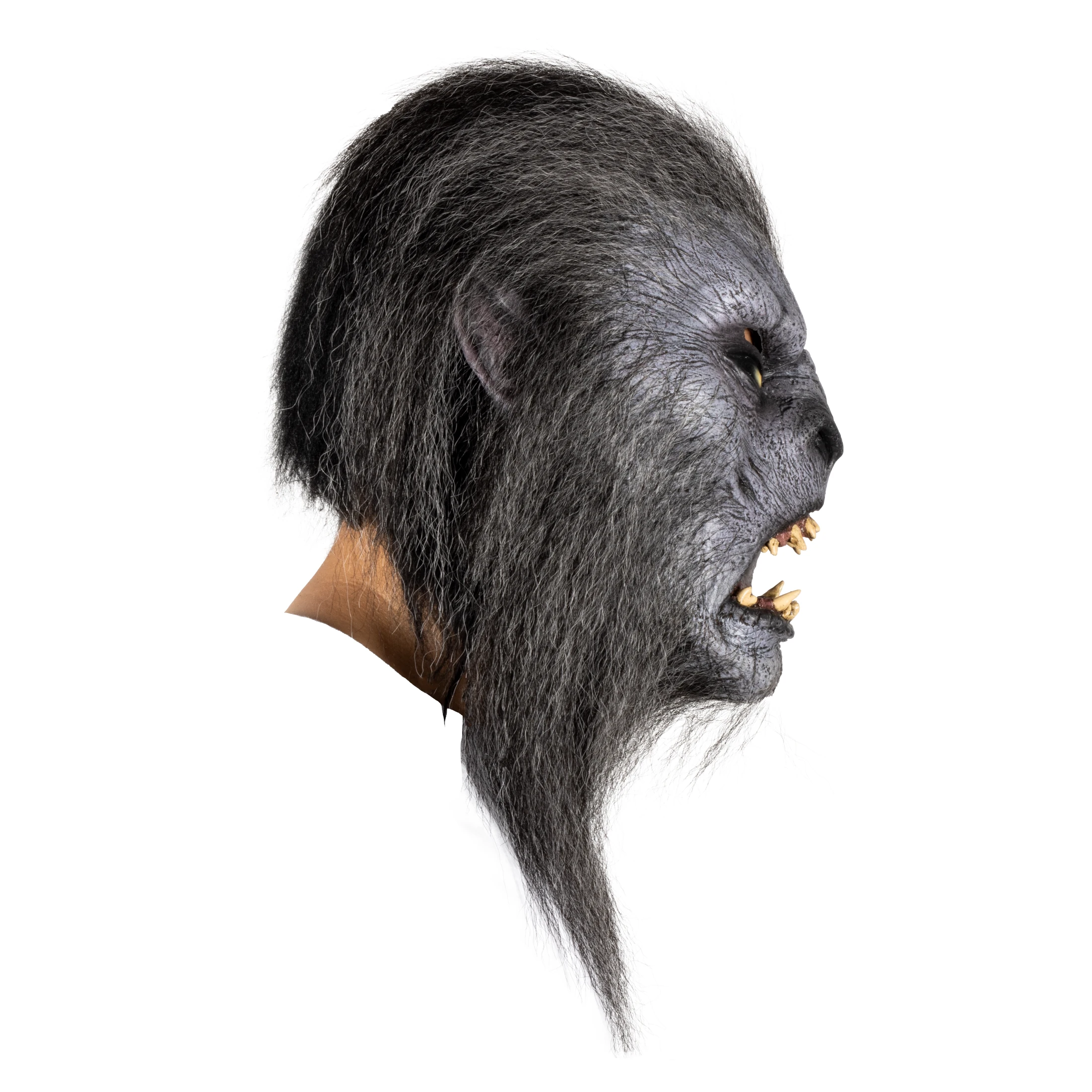Máscara De Hombre Lobo Gris Gray Wolfman Disfraz Halloween Terror