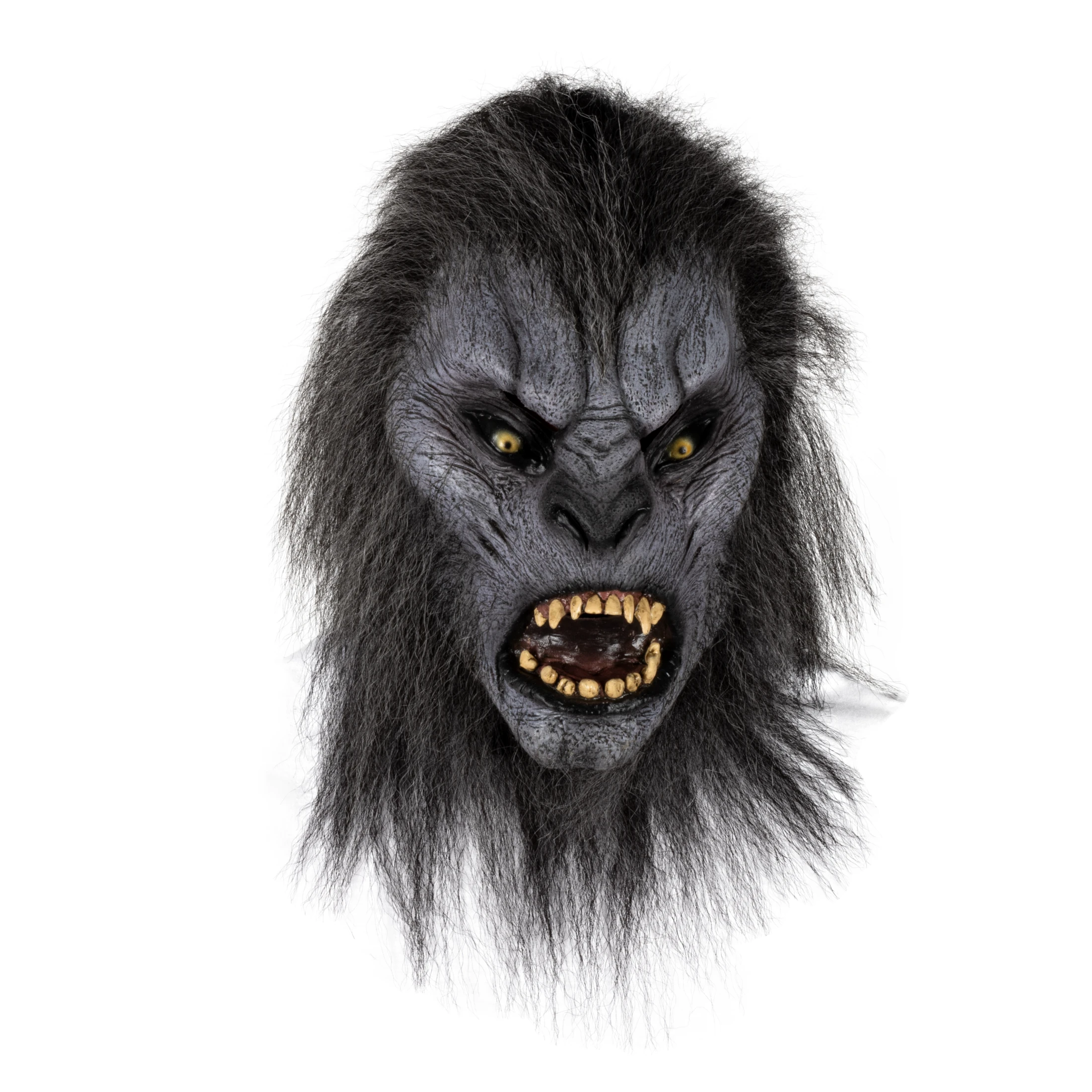 Máscara De Hombre Lobo Gris Gray Wolfman Disfraz Halloween Terror
