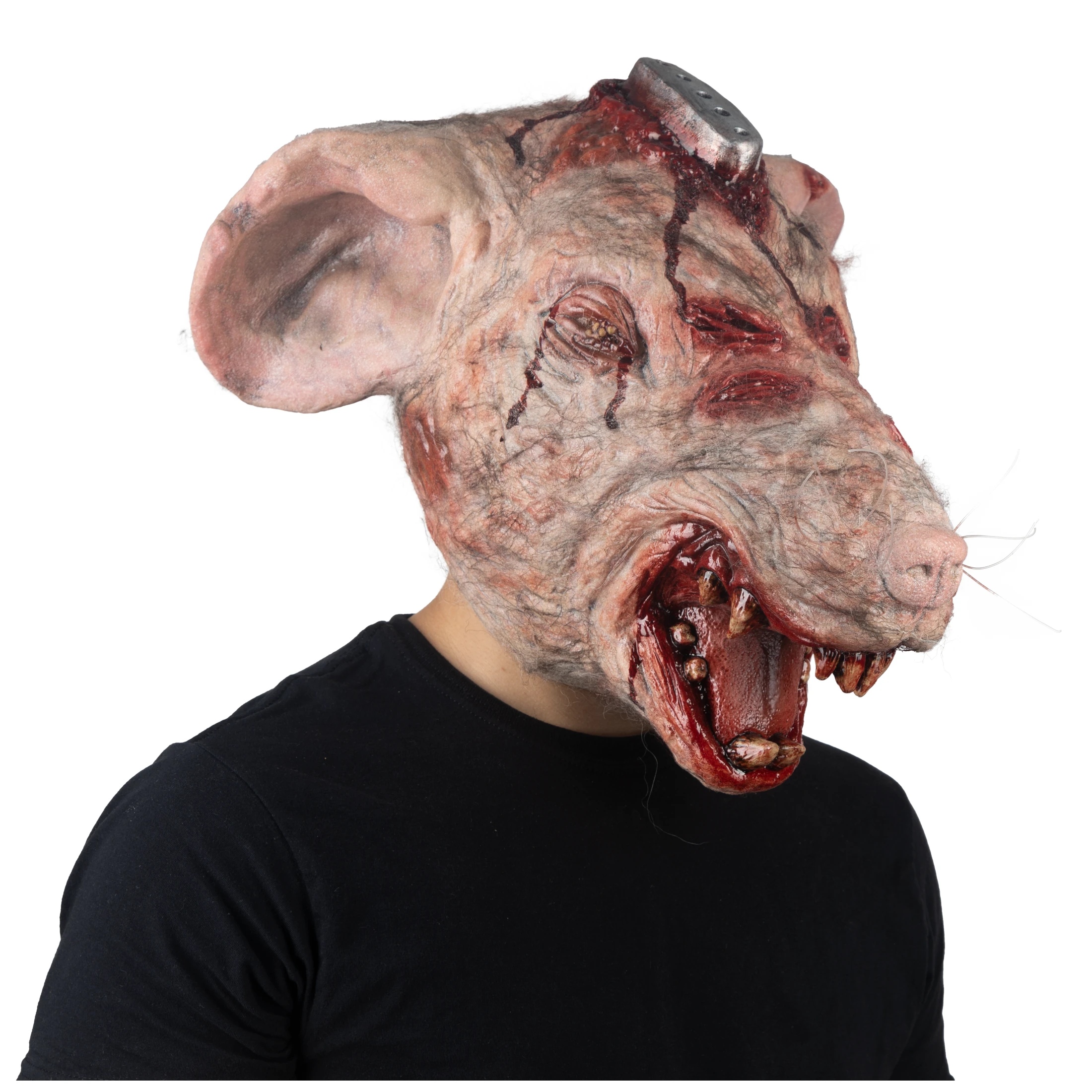 Máscara De Rata Radioactiva Mutante Rt.t 418 Ghoulish Productions, Disfraz Halloween Terror.