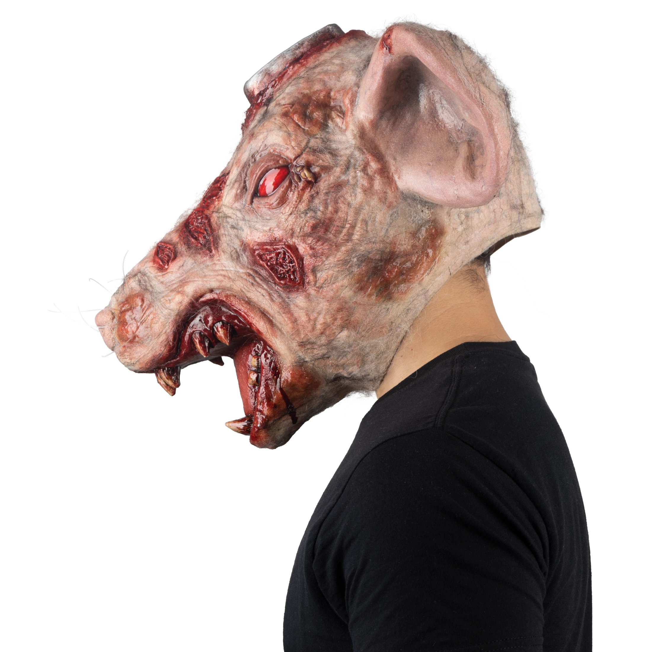 Máscara De Rata Radioactiva Mutante Rt.t 418 Ghoulish Productions, Disfraz Halloween Terror.