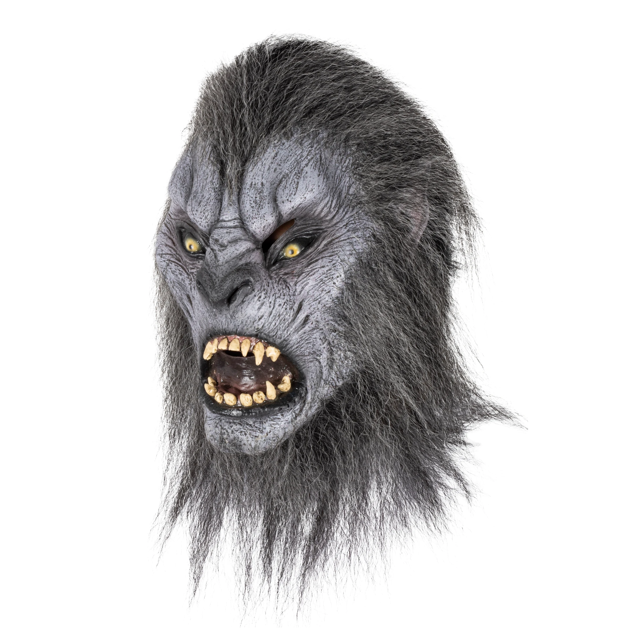 Máscara De Hombre Lobo Gris Gray Wolfman Disfraz Halloween Terror
