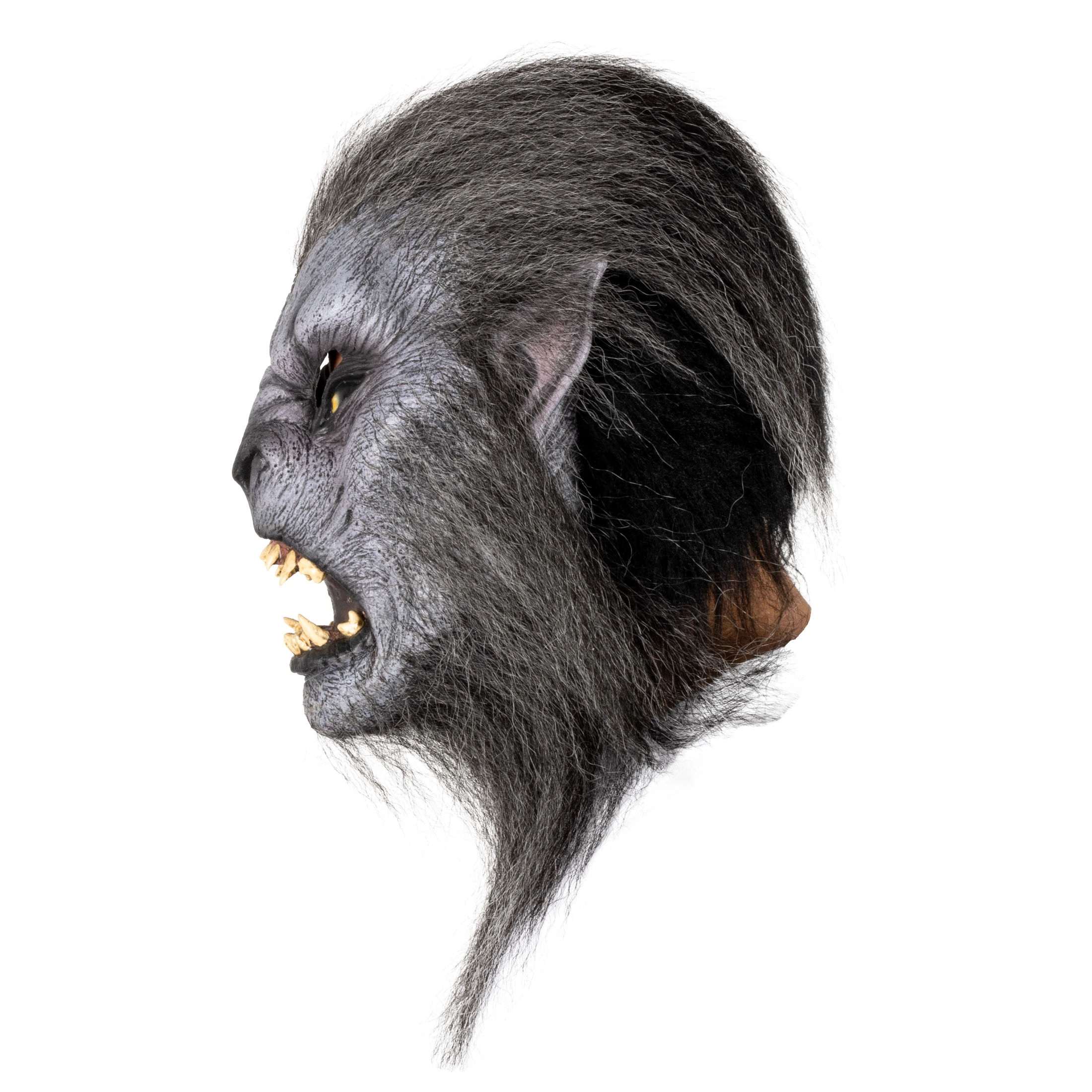 Máscara De Hombre Lobo Gris Gray Wolfman Disfraz Halloween Terror