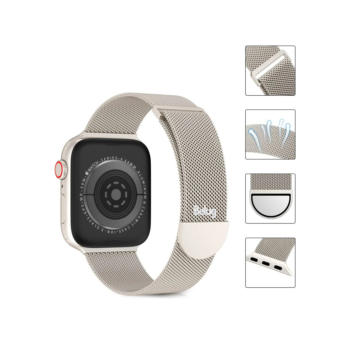 Correa Para Apple Watch Luz de las estrellas-42mm/44mm/45mm BEIGE