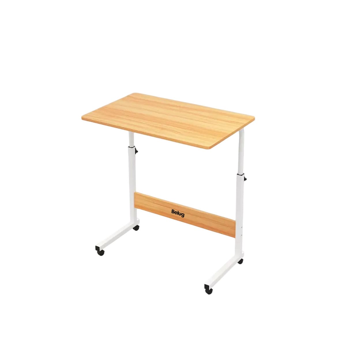Escritorio Móvil Regulable En Altura Con Ruedas Mesa Auxilia Beige