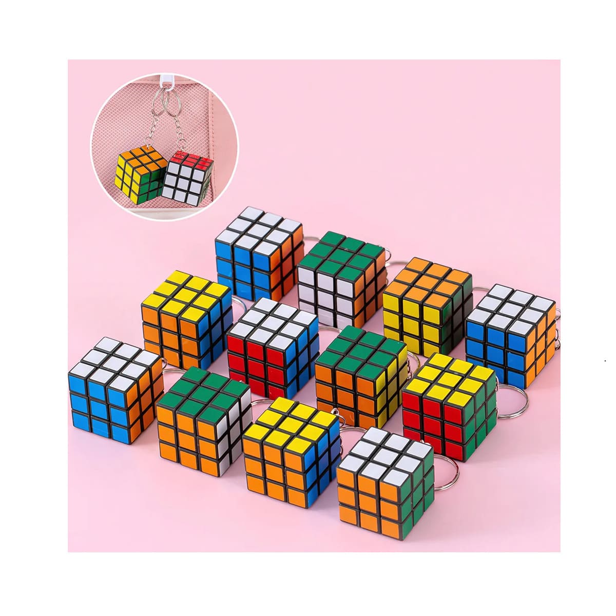 Juego De 14 Mini Cubos Mágicos 3x3 - 6 Colores, Plástico De Alta Calidad, Bordes Lisos, Ideal Para Niños De 3 A 10 Años, Regalo Educativo