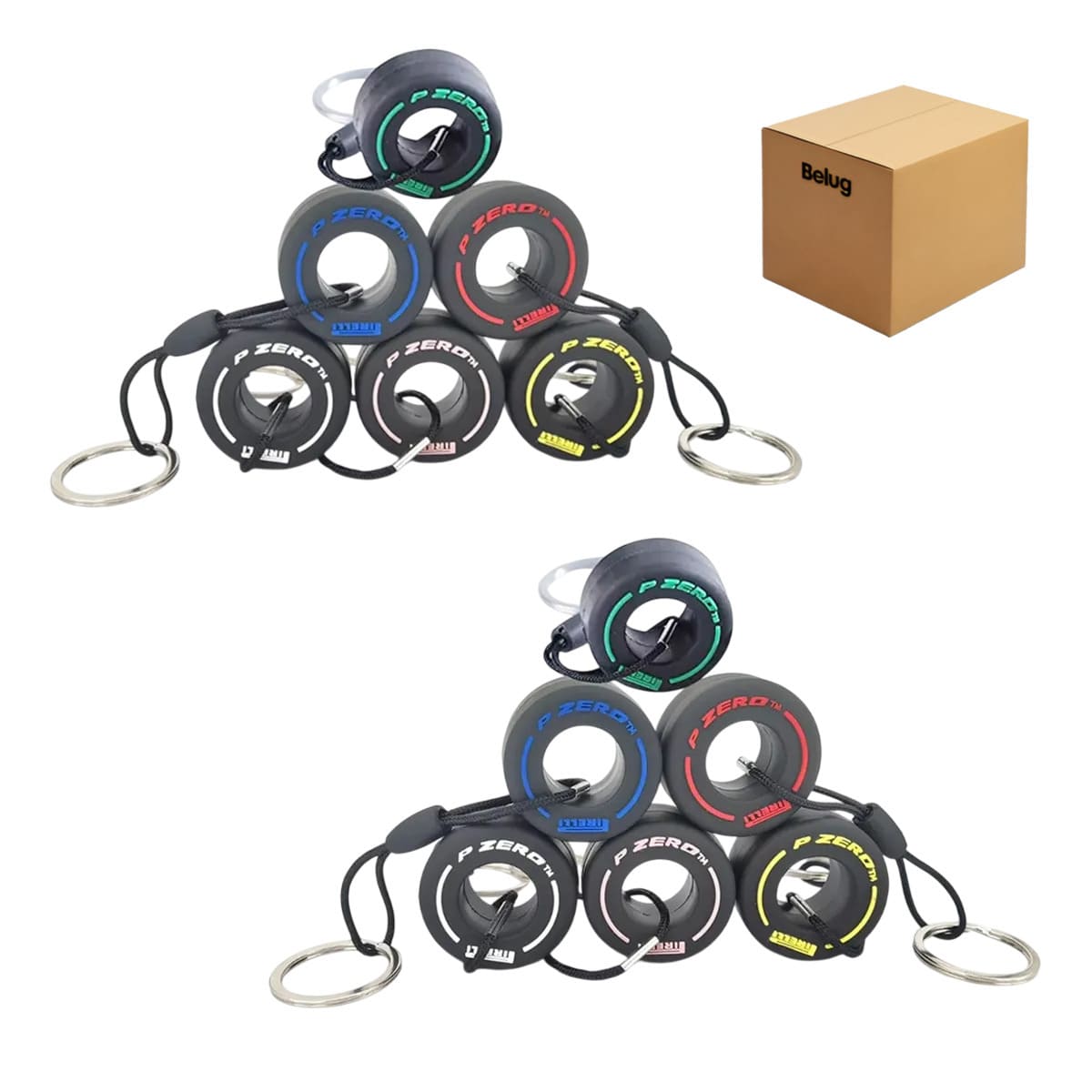 Llaveros F1 Formula 1 Pirelli Llavero Llanta (kit 12 Piezas) NEGRO