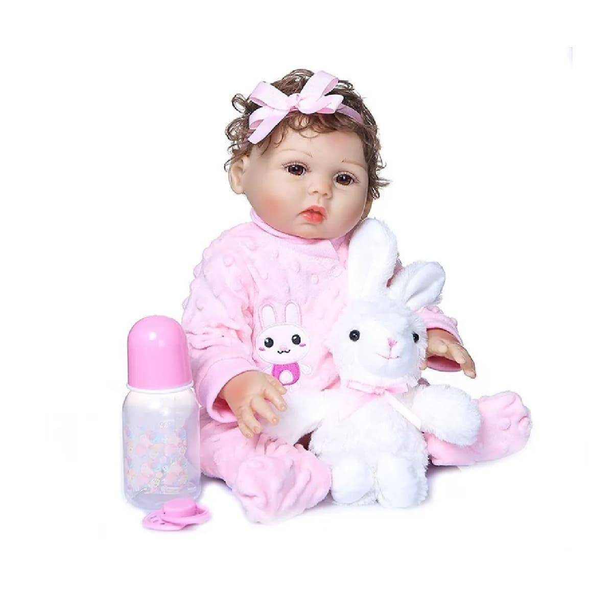 Muñeca Bebé Silicona Bebé Reborn Para Niñas Auxtoo rosa