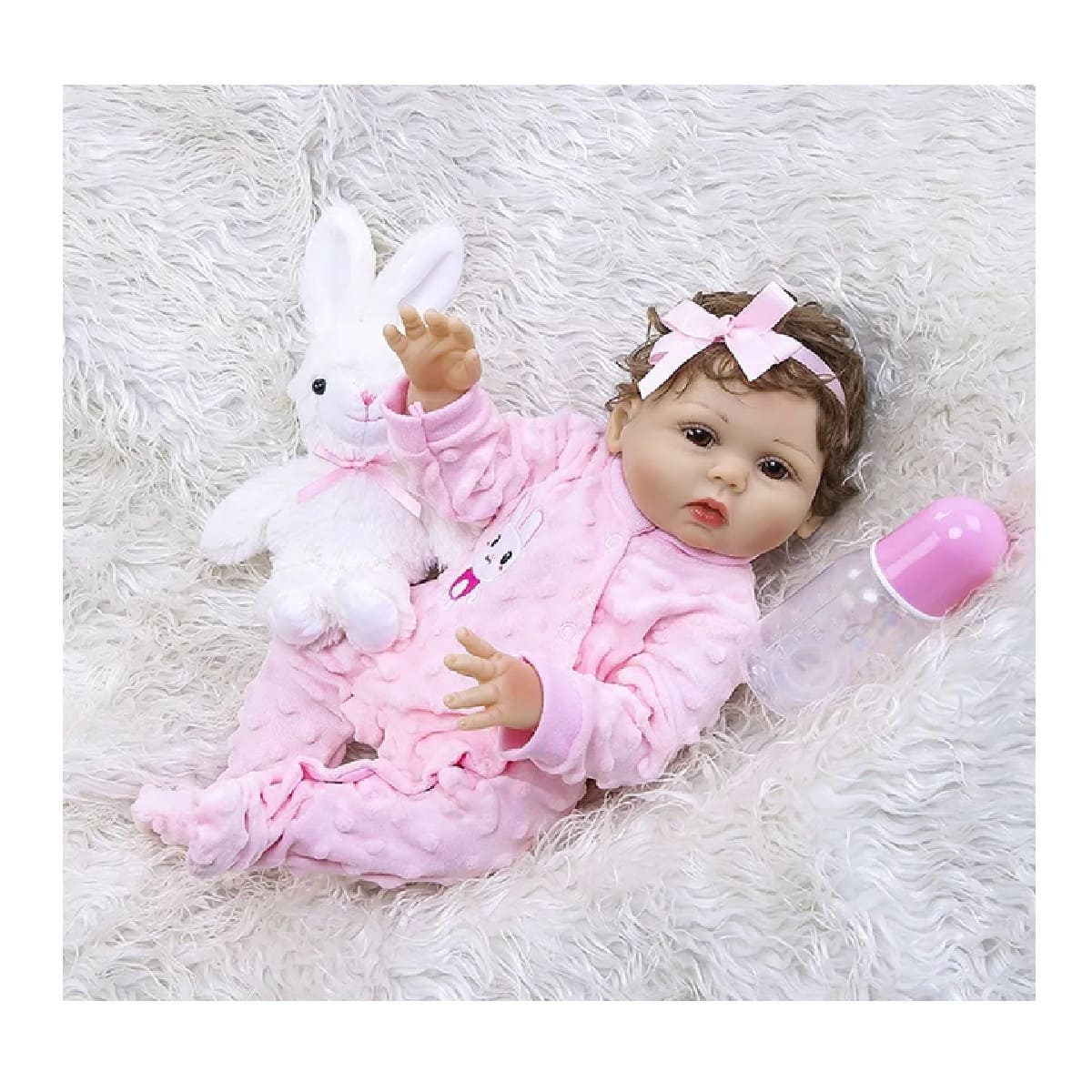 Muñeca Bebé Silicona Bebé Reborn Para Niñas Auxtoo rosa