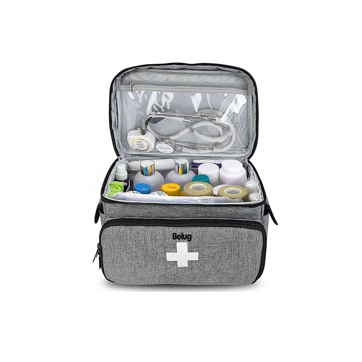 Kit De Primeros Auxilios Médicos Portátiles, Gris
