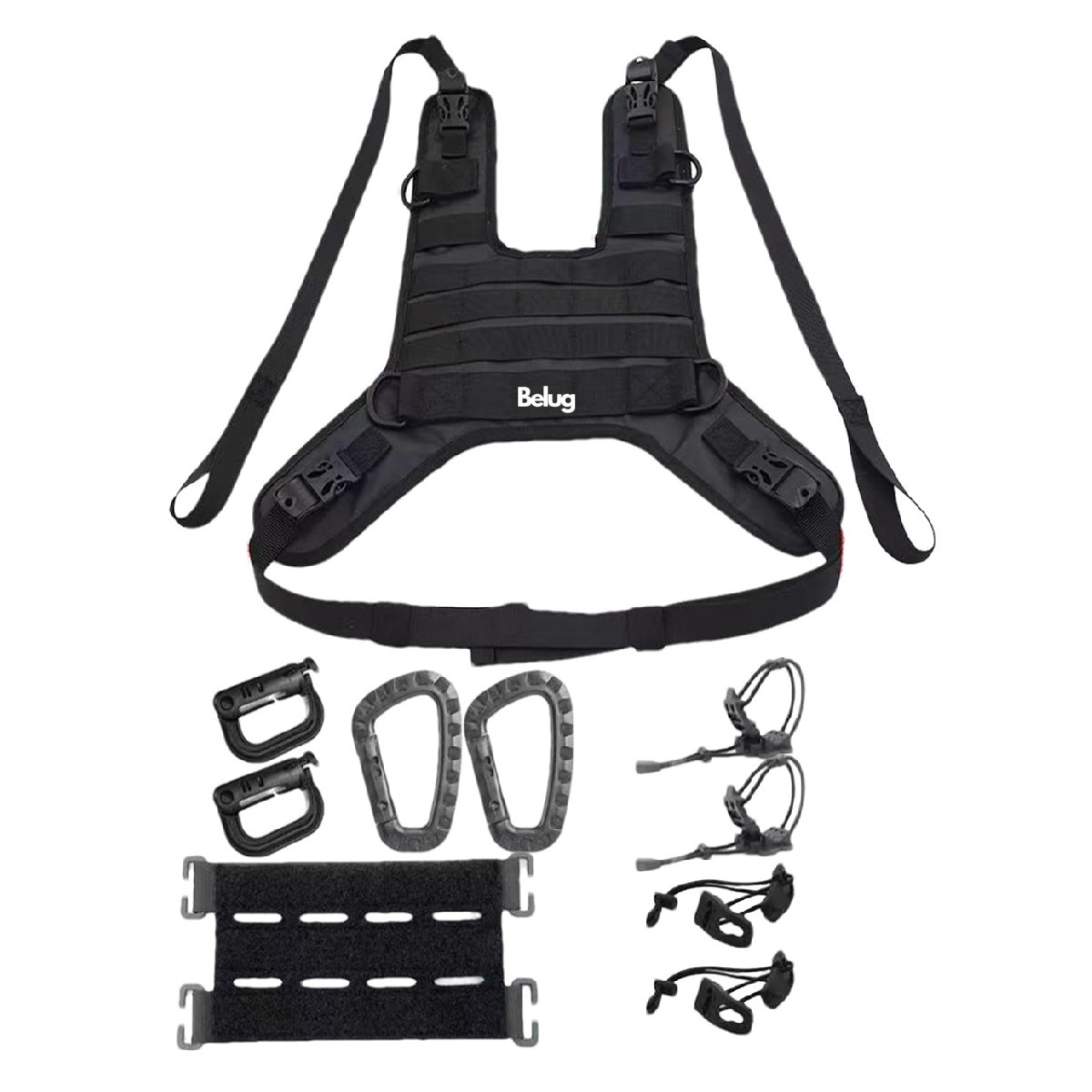 Chaleco Tanque De Motocicleta Con Varios Accesorios NEGRO