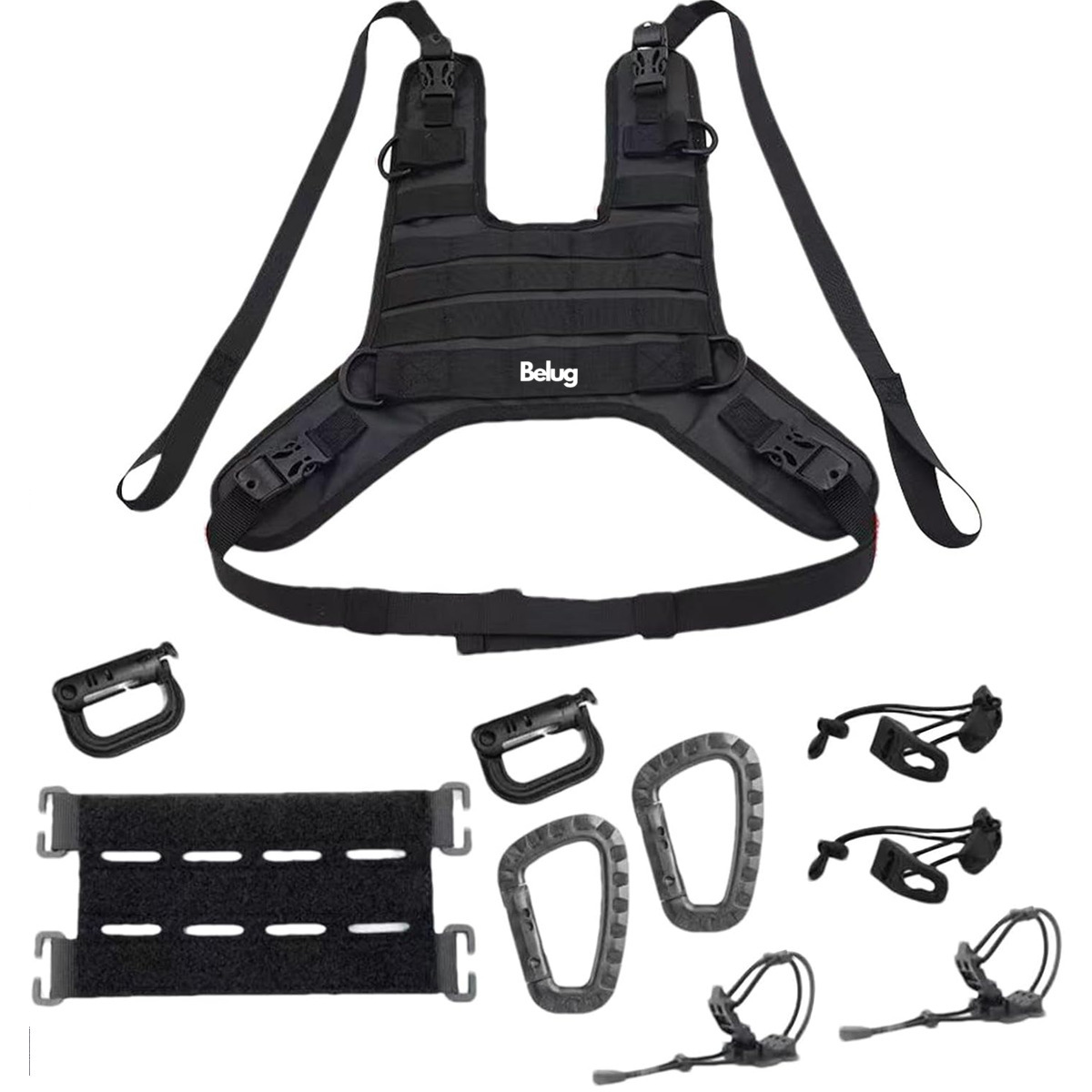 Chaleco Tanque De Motocicleta Con Varios Accesorios NEGRO