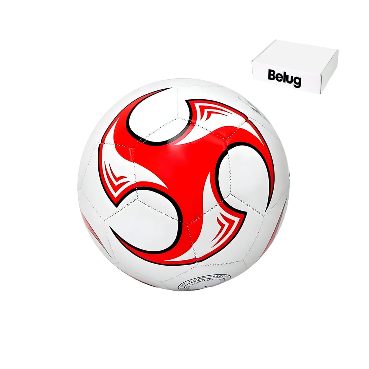 Balon Futbol Soccer No. 5 Laminado Color Rojo y blanco