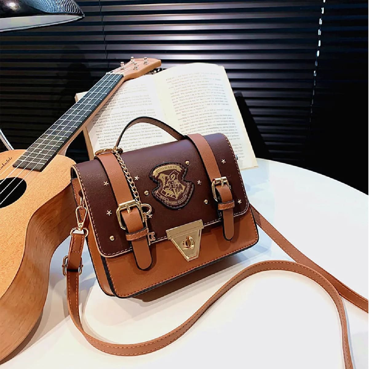 Bolsa Mariconera Mujer Para Harry Potter Bolso Crossbody Marrón