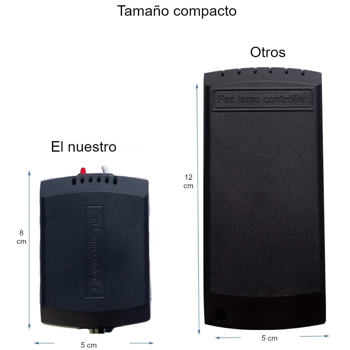 Kit De Control Remoto Lámpara Ventilador De Techo Compacto blanco negro