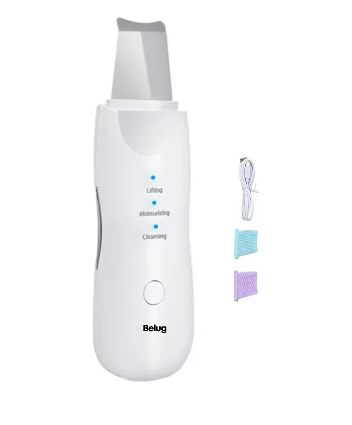 Limpiador Facial Ultrasonico Skin Scrubber Exfoliador Piel BLANCO