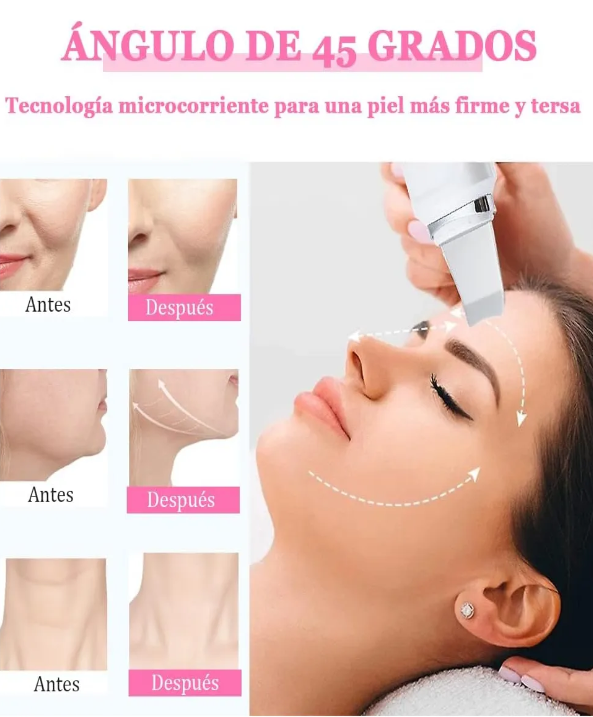 Limpiador Facial Ultrasonico Skin Scrubber Exfoliador Piel BLANCO