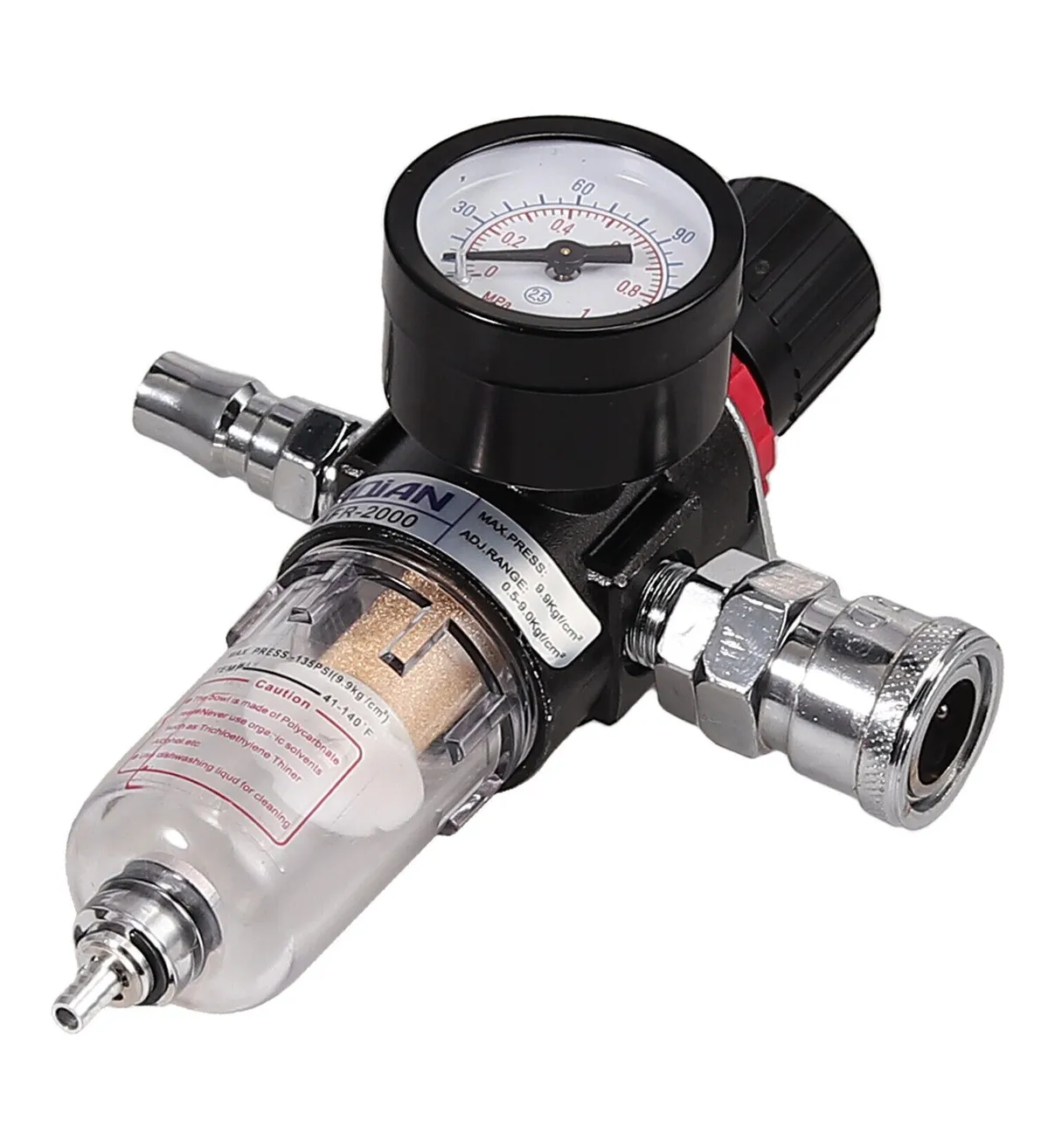 Filtro Y Regulador De Aire Para Compresor Entrada 1/4 Npt Belug