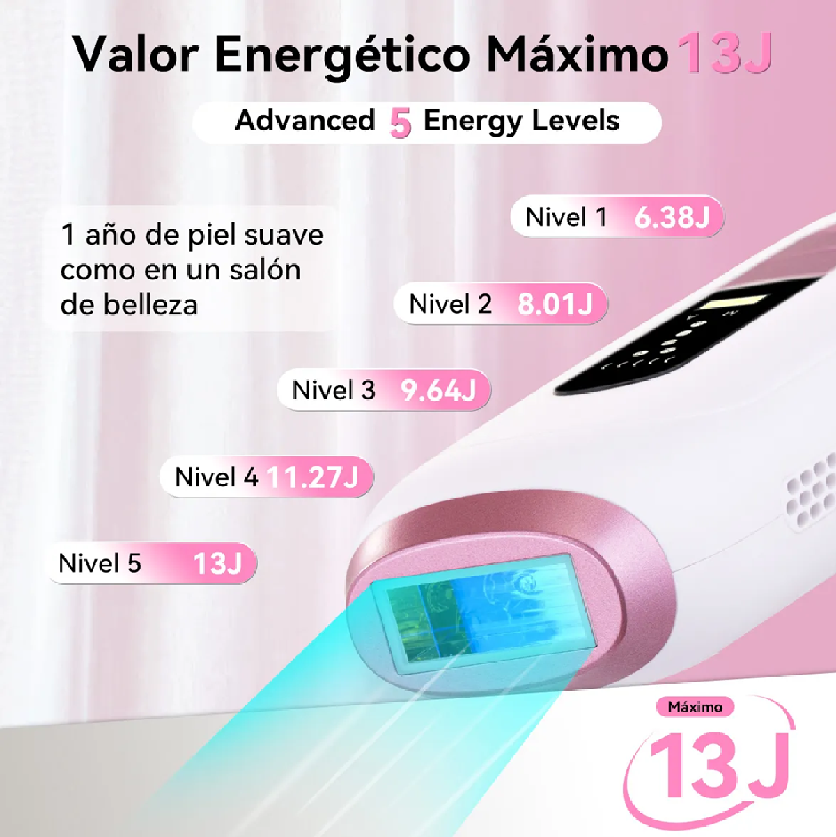 Depiladora Láser Ipl Pulsada Permanente Para Cuerpo Y Cara blanco violeta 