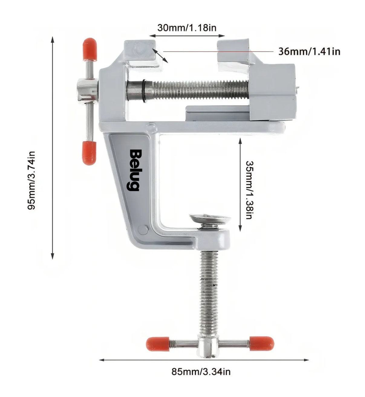 Mini Morsa Portatile Per Legare Mosche Da Pesca - In Lega D'Acciaio E Ceramica, Compatta, Con Base