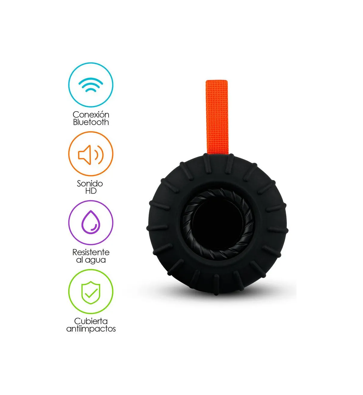 Bocina Bluetooth Inalámbrica Belug Portátil Contra Agua Resistente a Golpes y Caídas