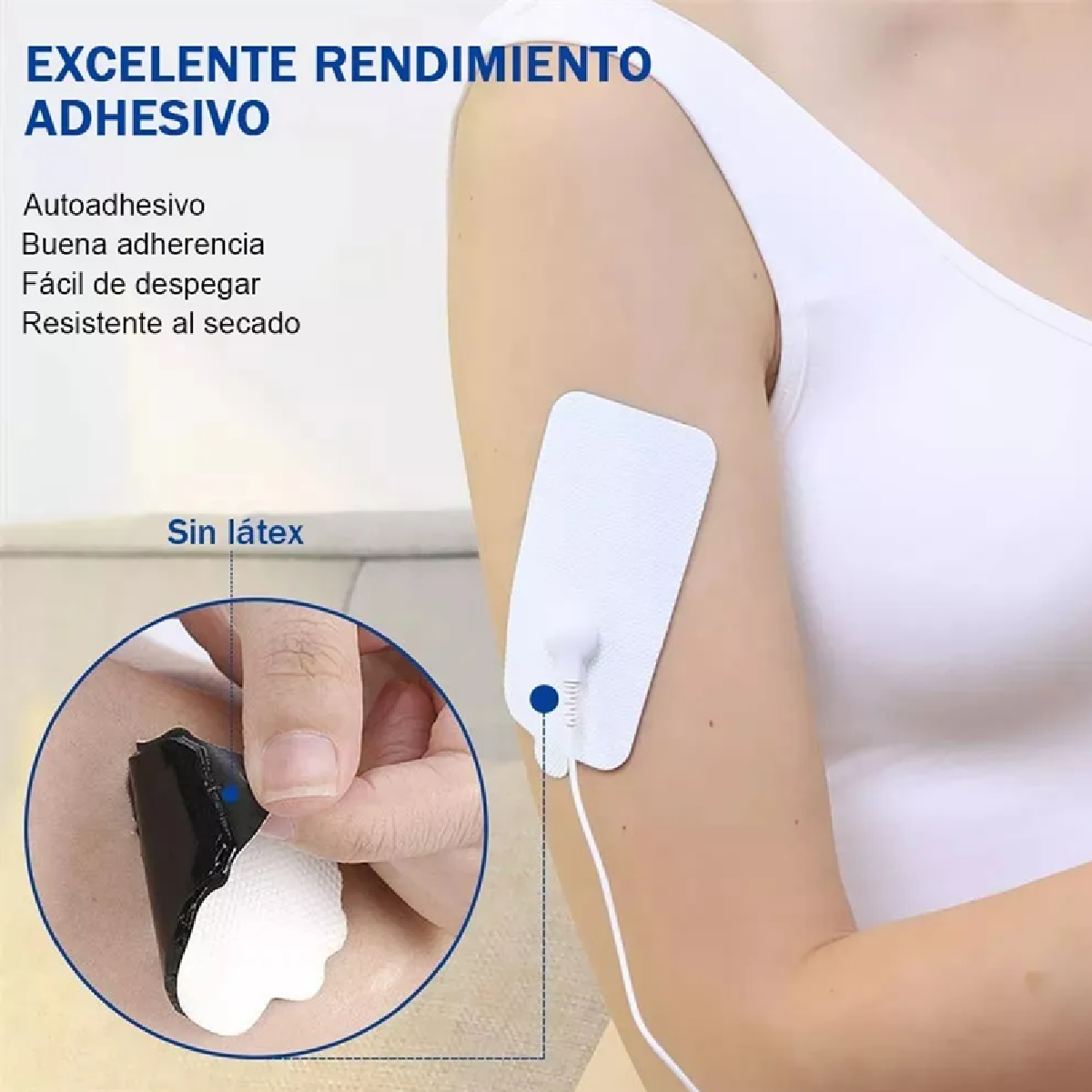 20x Electrodos Parches Para Electroestimulador Tens Ems Mass Negro