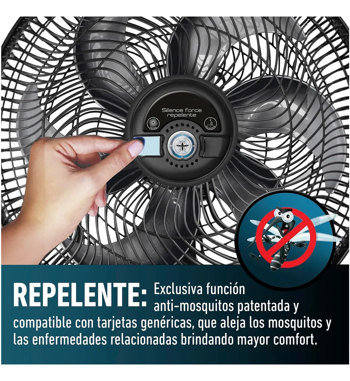 Ventilador Belug Piso Pie Pedestal 6 Aspa Potente Silencioso Negro