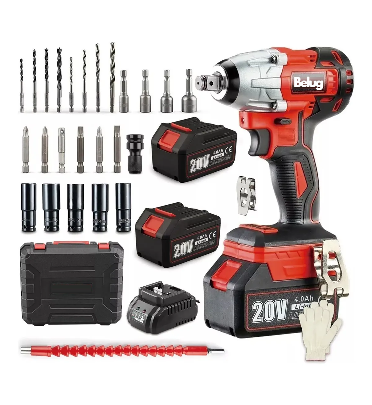 Llave De Impacto Inalámbrico Belug De 20v Teeno 4ah Pro 3799