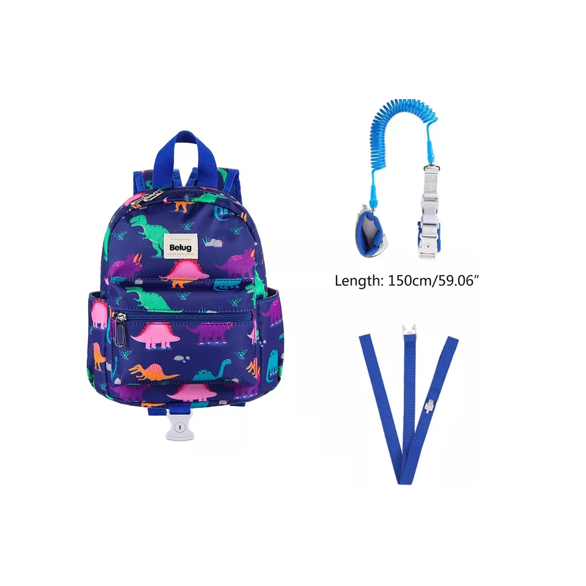 Mochila Antipérdida Arnés/correa 3pz Azul