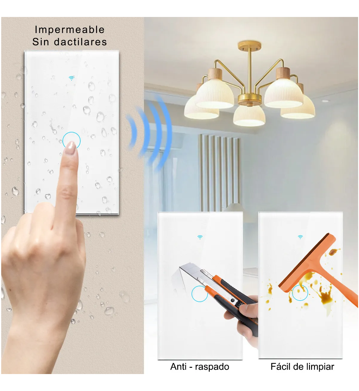 Interruptor Inteligente Wi-fi De 1 Vías Blanco Sin Neutro Belug