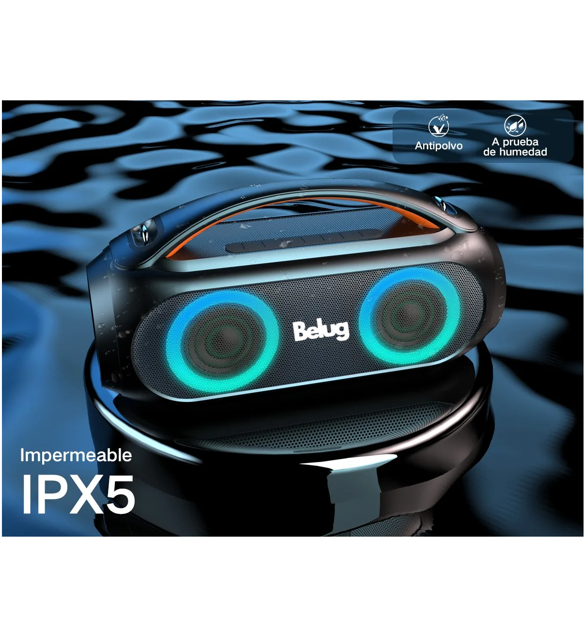Parlante Xdobo Vibe Plus Portátil con Bluetooth Color Negro Belug