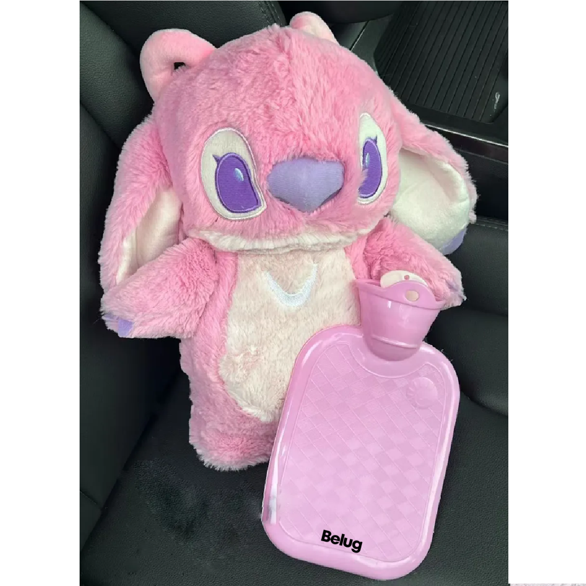 Stitch Bolsa De Agua Caliente Peluche 2pz Rosa