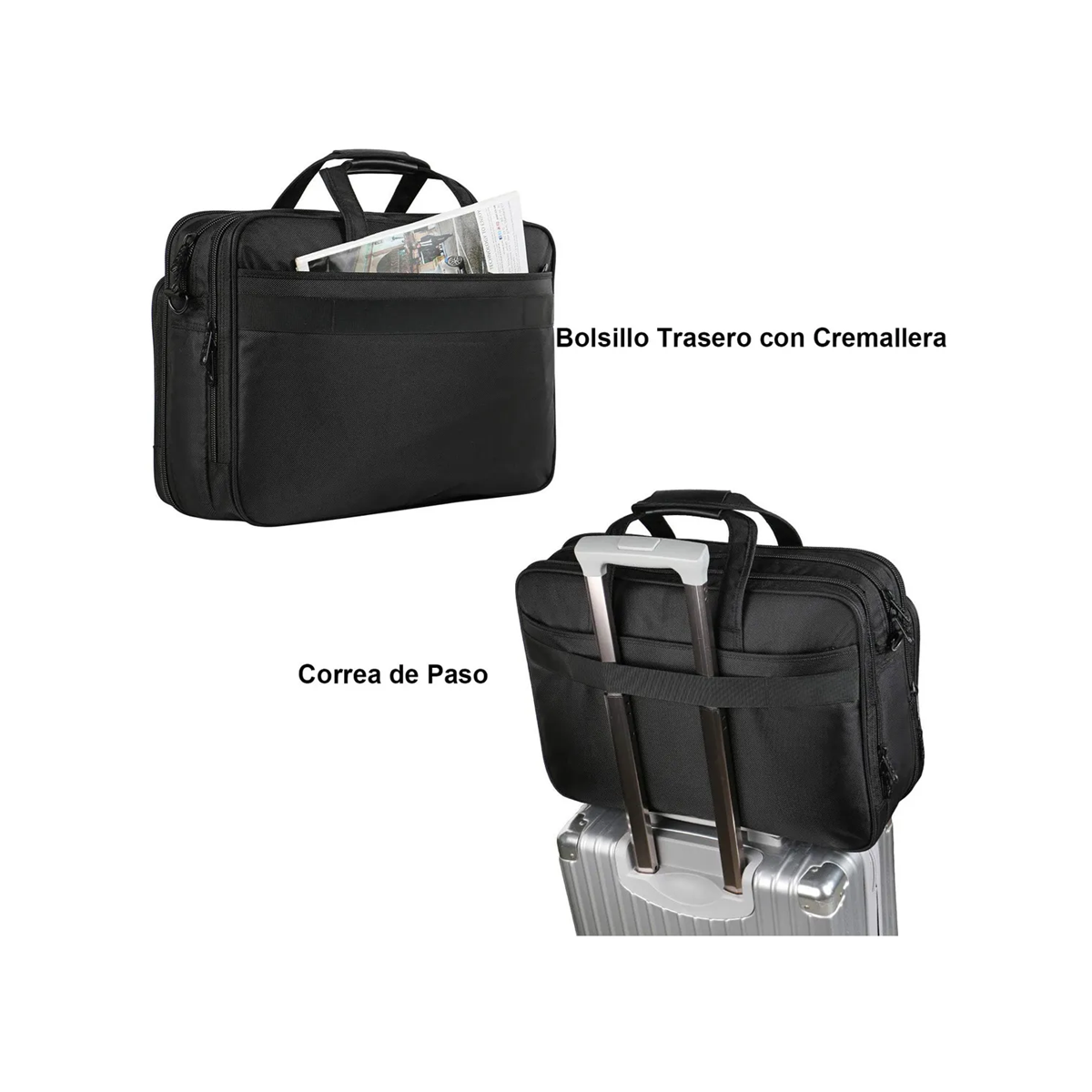 Maletin Para Laptop Hombre Portafolios negro
