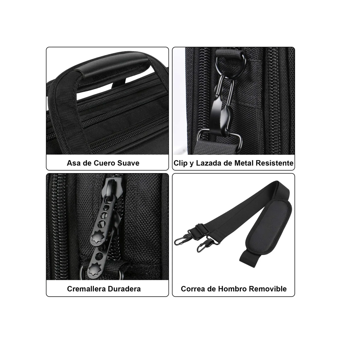 Maletin Para Laptop Hombre Portafolios negro