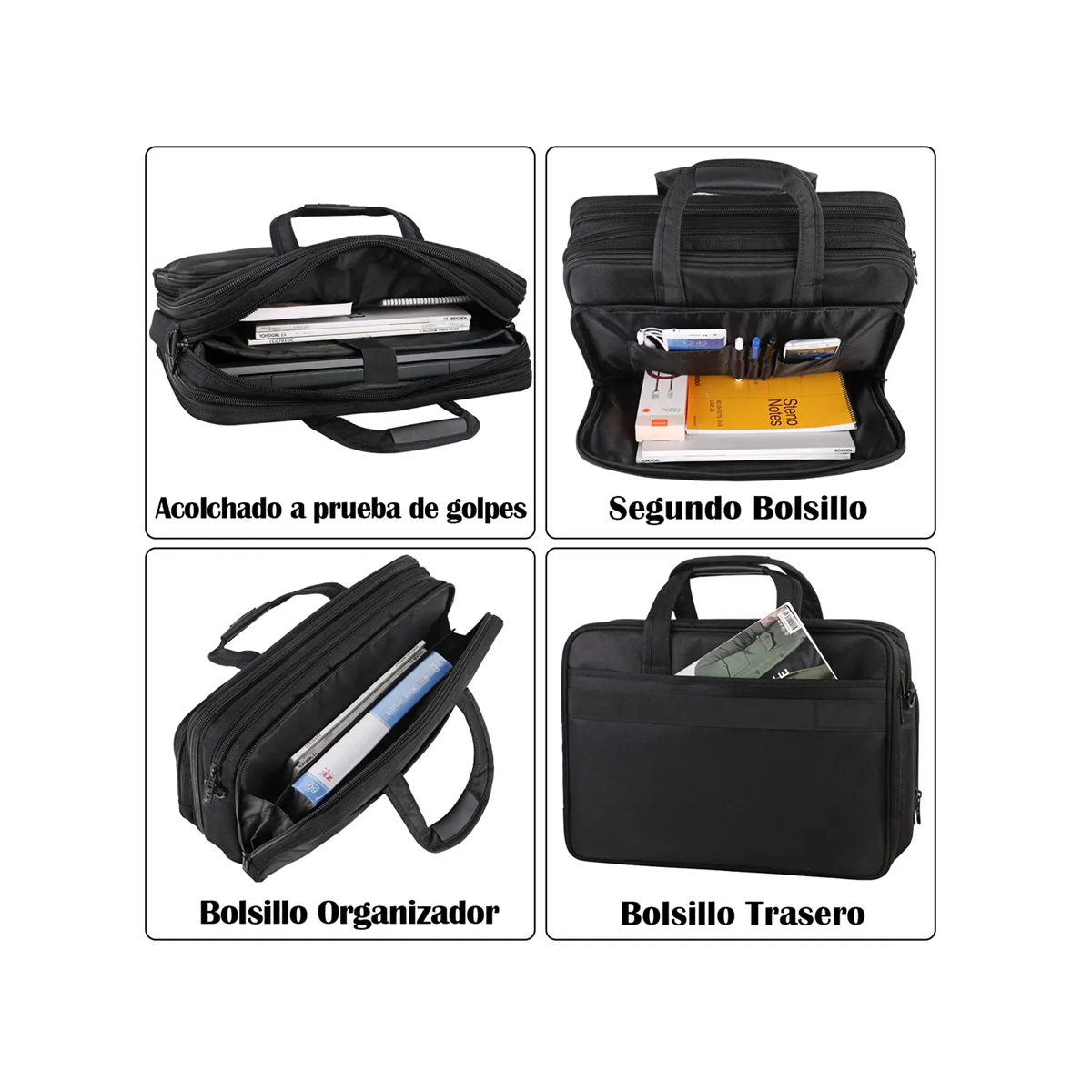 Maletin Para Laptop Hombre Portafolios negro