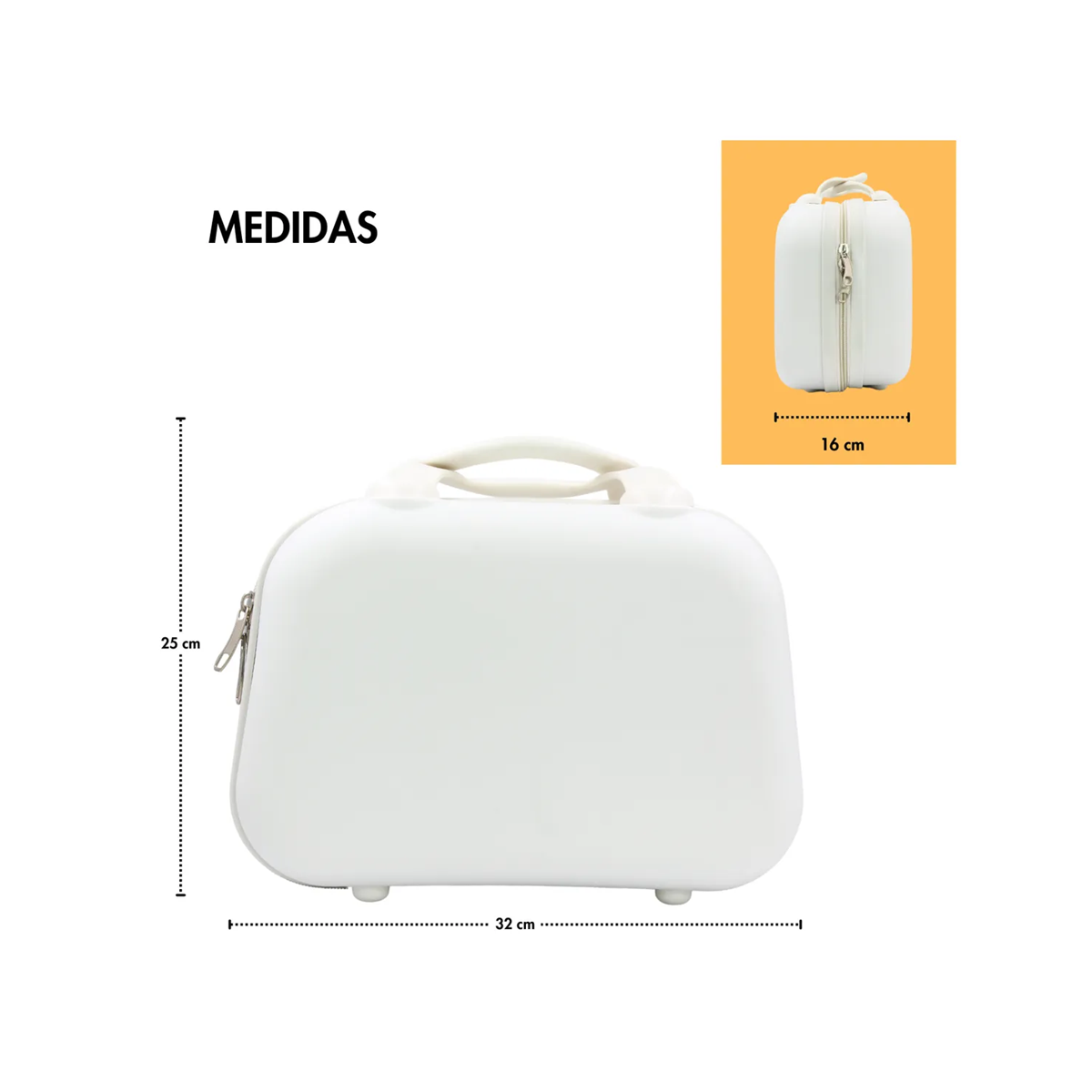 Cosmetiquera Maletín Neceser Chico Belleza Profesional BLANCO