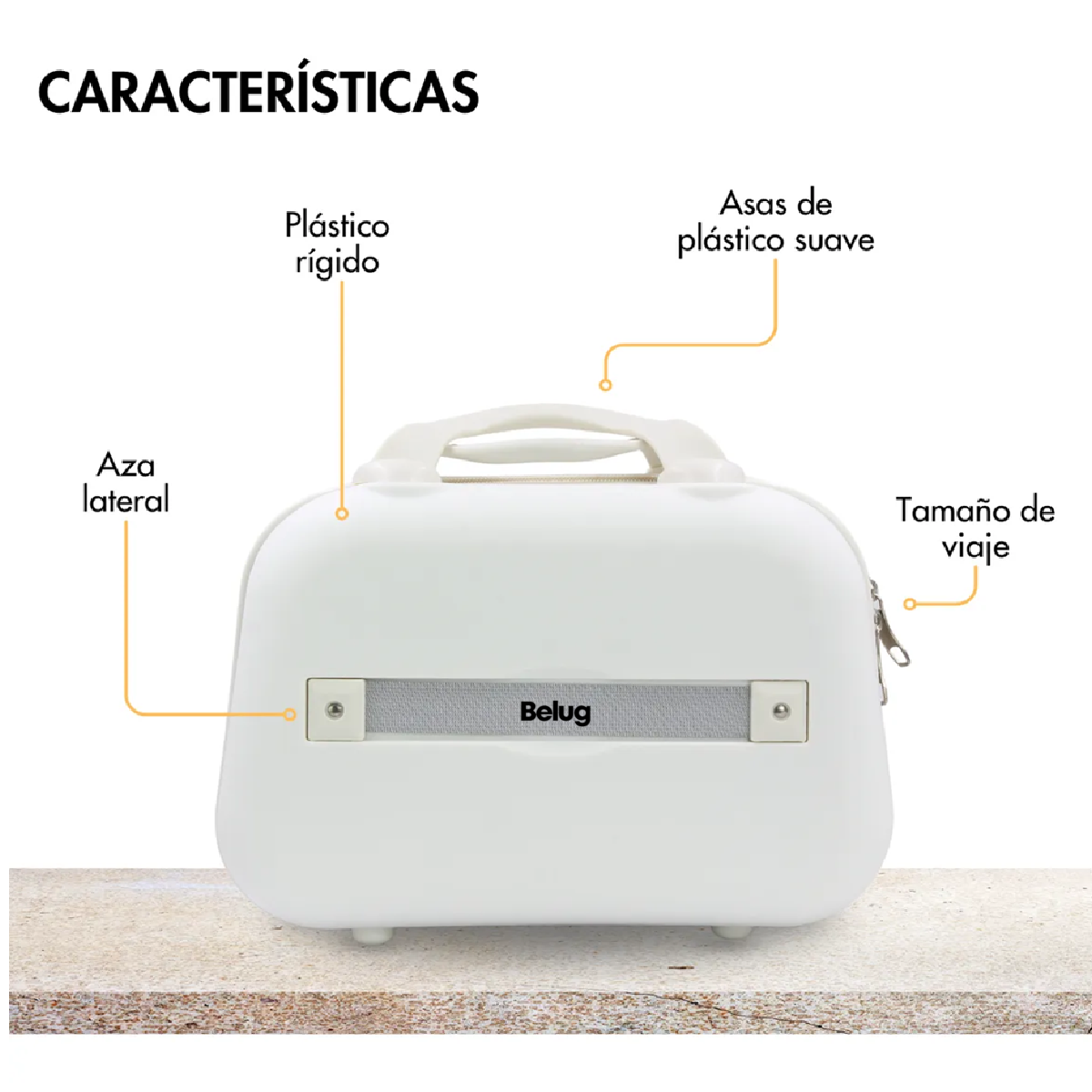 Cosmetiquera Maletín Neceser Chico Belleza Profesional BLANCO