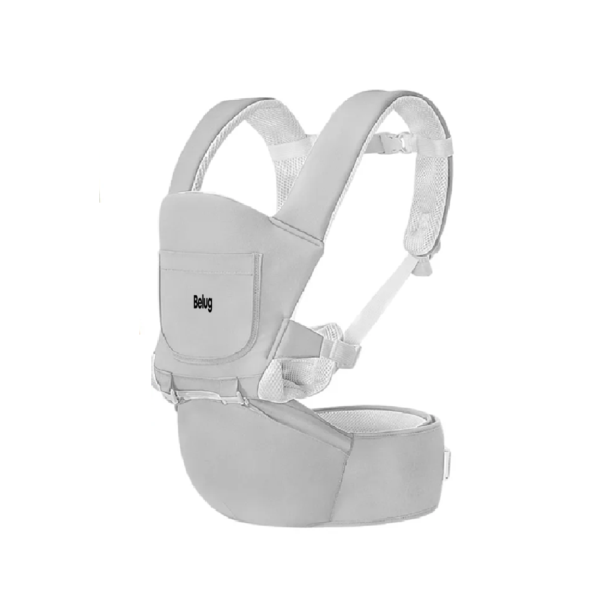 Mochila Cangurera Para Bebé Asiento De 3-48 Meses Gris