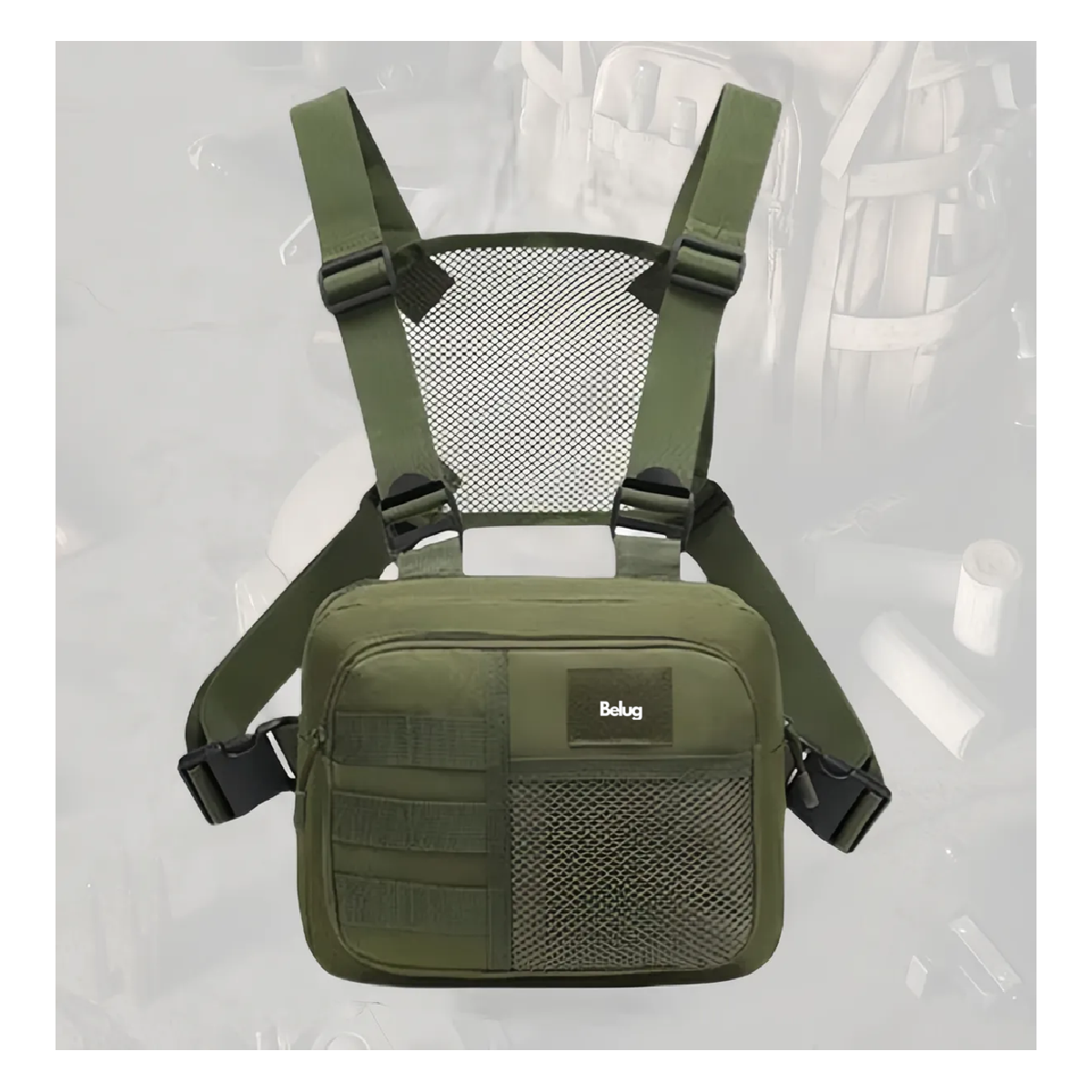 Mochila Chalecos Tacticos Campañas Pecho De Bolsa Verde Militar