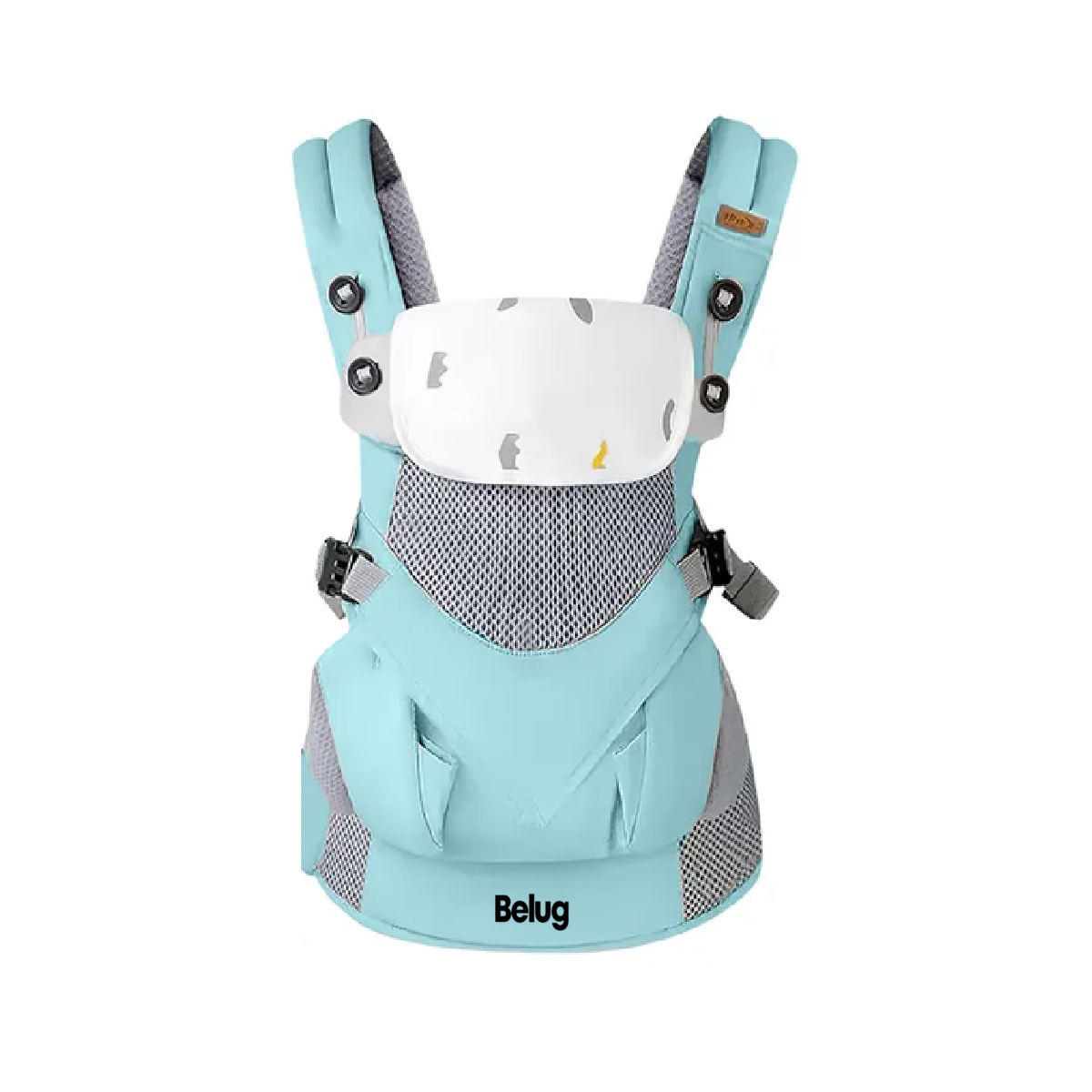 Cangurera Bebe Mochila Portabebes Canguros Ergonomica Asiento AZUL GRIS 