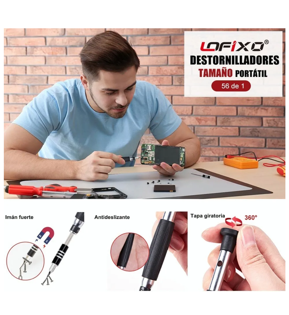 Juego De Herramientas Para Macbook,switch,xbox,ps4,celulares Belug  Rojo-Negro