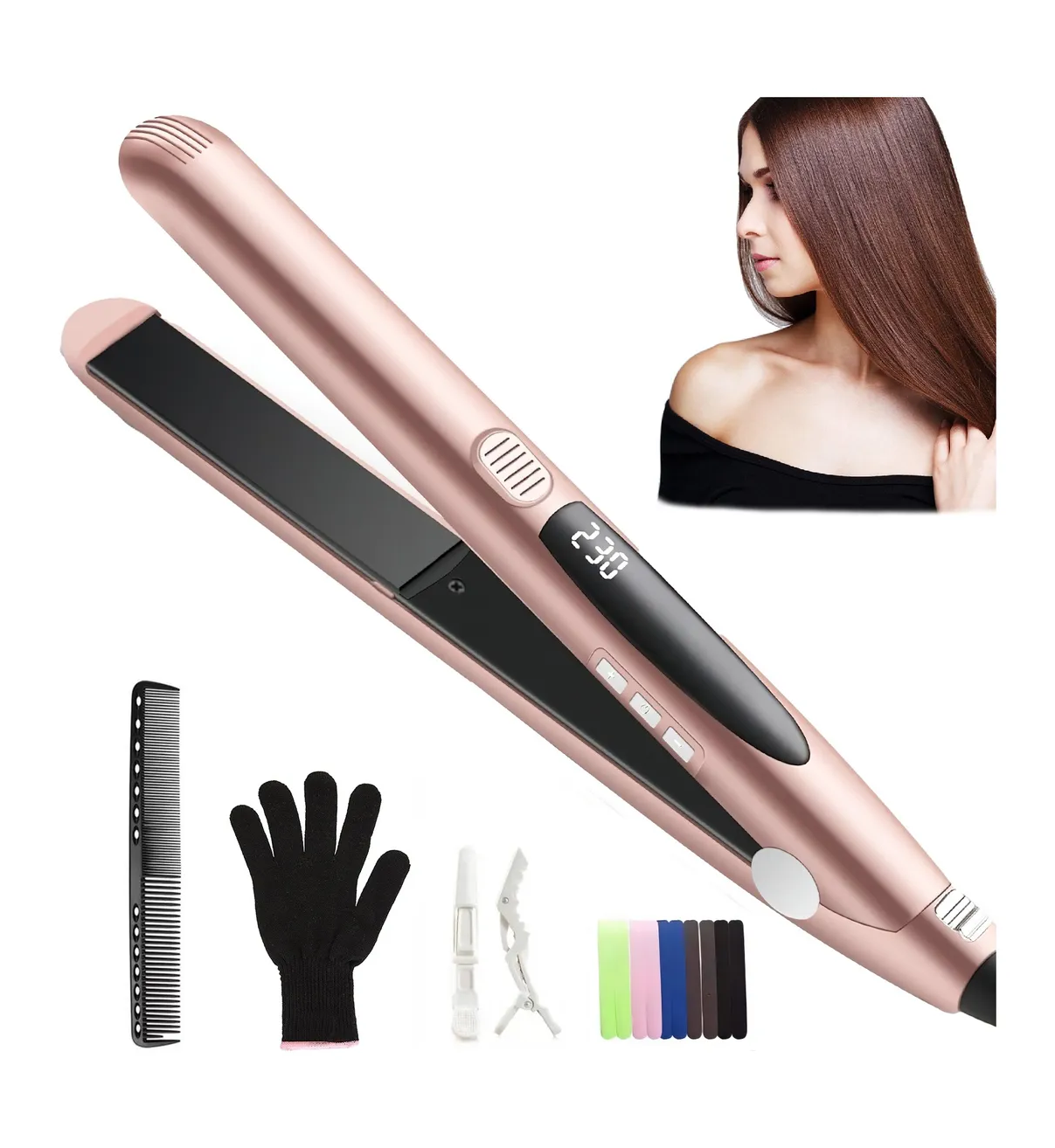 Plancha Para Cabello Cerámica Maluberom Alaciadora Plancha Para Pelo