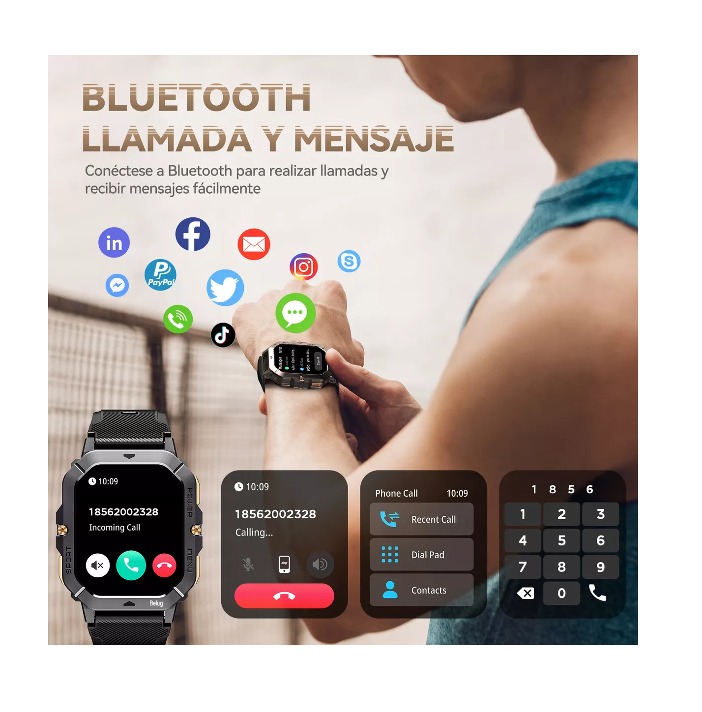 Reloj Inteligente Cubot Smartwatch C28 Resistente Al Agua negro