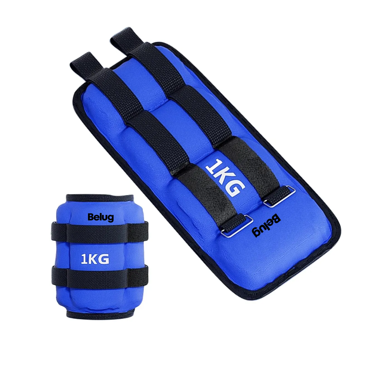 2pc Pesas Fitness Par De Polainas 1kg Cada Una Para Tobillos Azul Negro 