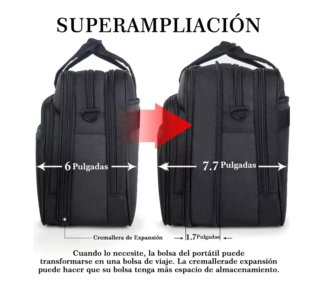 Maletin Para Laptop De 17 Pulgadas negro
