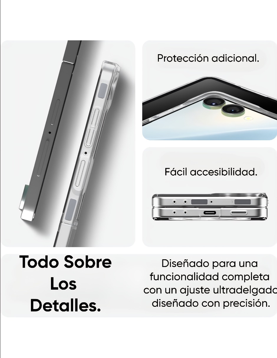 Funda Transparente con MagSafe Compatible con Samsung Z Flip 7